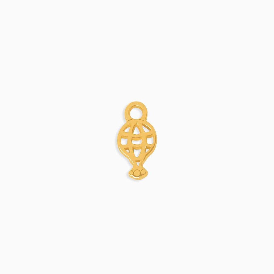 Choker Personalizado Aldo & Co | Charm En Oro Amarillo De 18K Globo Aerost Tico