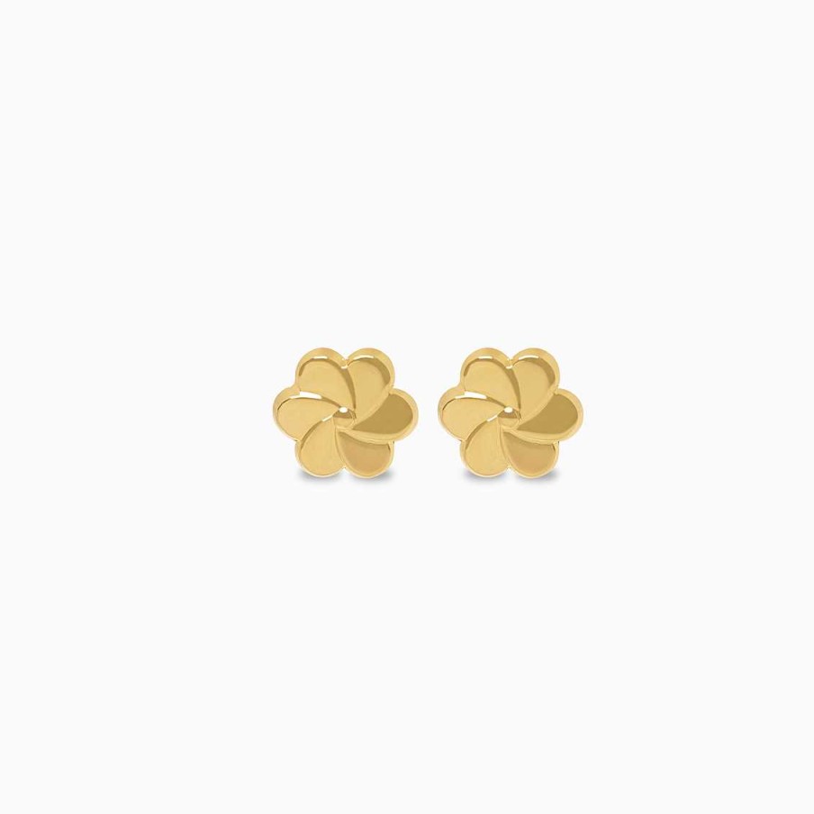 Piercings Aldo & Co | Aretes En Oro Amarillo De 18K Flor