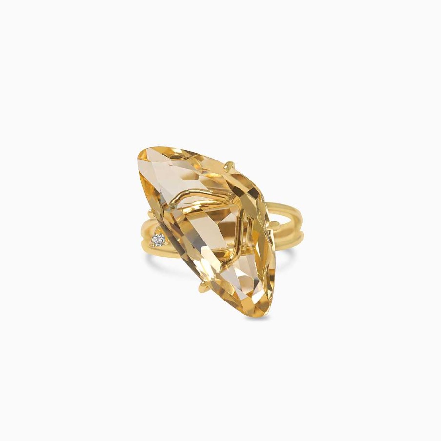 Anillos Aldo & Co | Anillo En Oro Amarillo De 18K Con Citrino Y Brillante