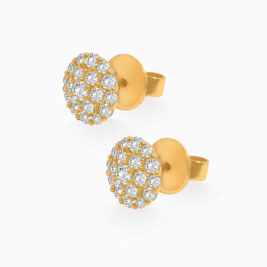 Aretes Aldo & Co | Aretes En Oro Amarillo De 18K Con Circular Con Brillantes