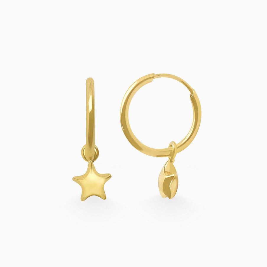 Aretes Aldo & Co | Aretes En Oro Amarillo De 18K Con Estrella Colgante