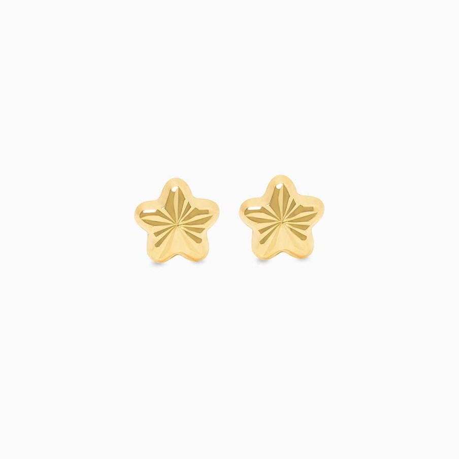 Piercings Aldo & Co | Aretes En Oro Amarillo De 18K Estrella Diamantada