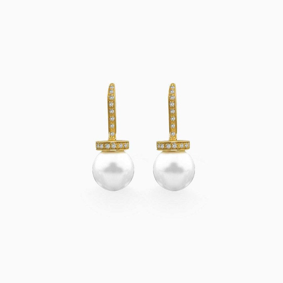 Aretes Aldo & Co | Aretes Con Perla En Oro Amarillo De 18K Y Brillantes