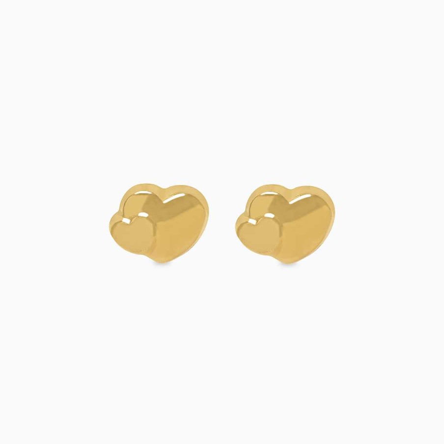 Aretes Aldo & Co | Aretes En Oro Amarillo De 18K Doble Coraz N