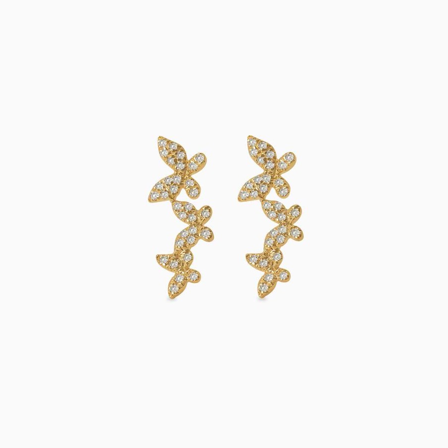 Aretes Aldo & Co | Aretes En Oro Amarillo De 18K Mariposas Con Brillantes