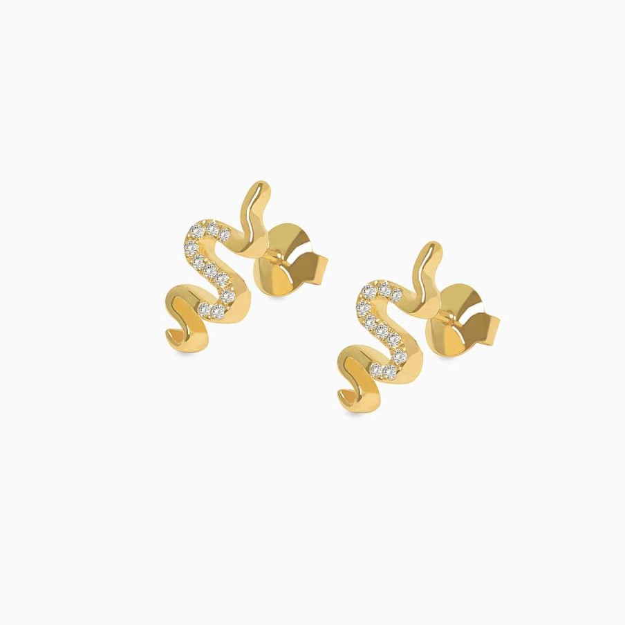 Aretes Aldo & Co | Aretes En Oro Amarillo De 18K Serpiente Con Brillantes