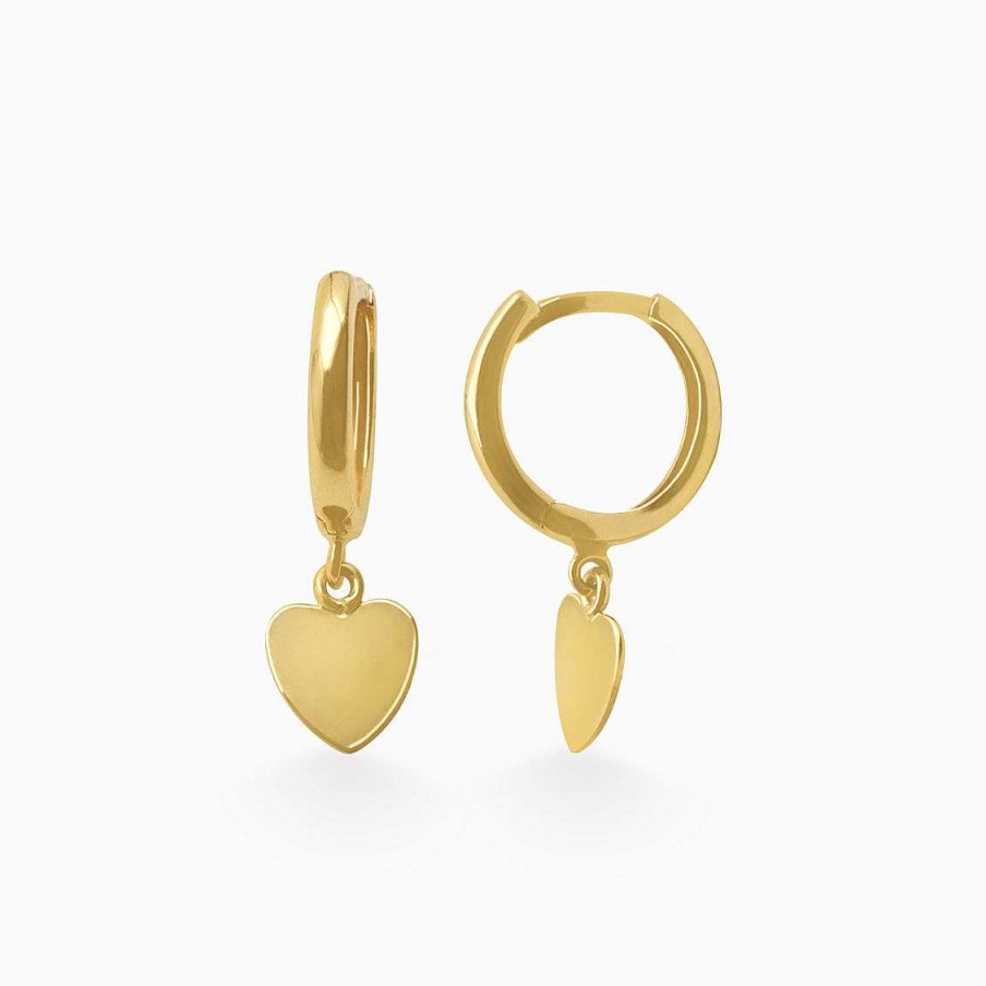 Aretes Aldo & Co | Aretes En Oro Amarillo De 18K Con Coraz N Colgante