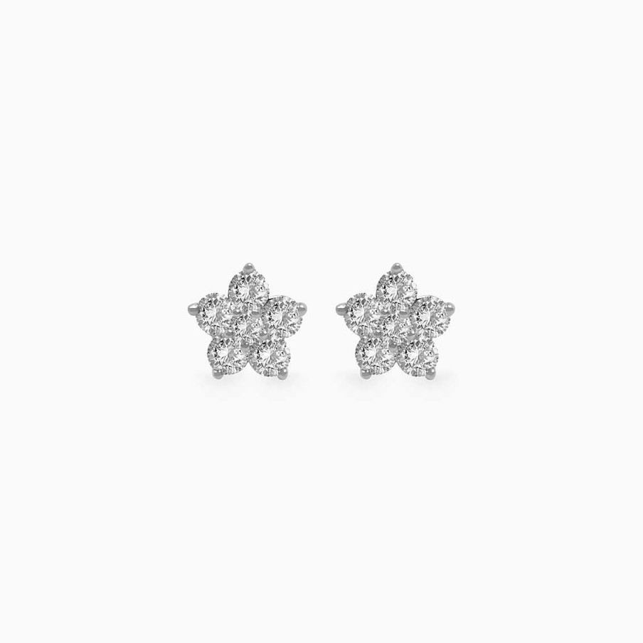 Aretes Aldo & Co | Aretes En Oro Blanco De 18K Roseta Con Brillantes