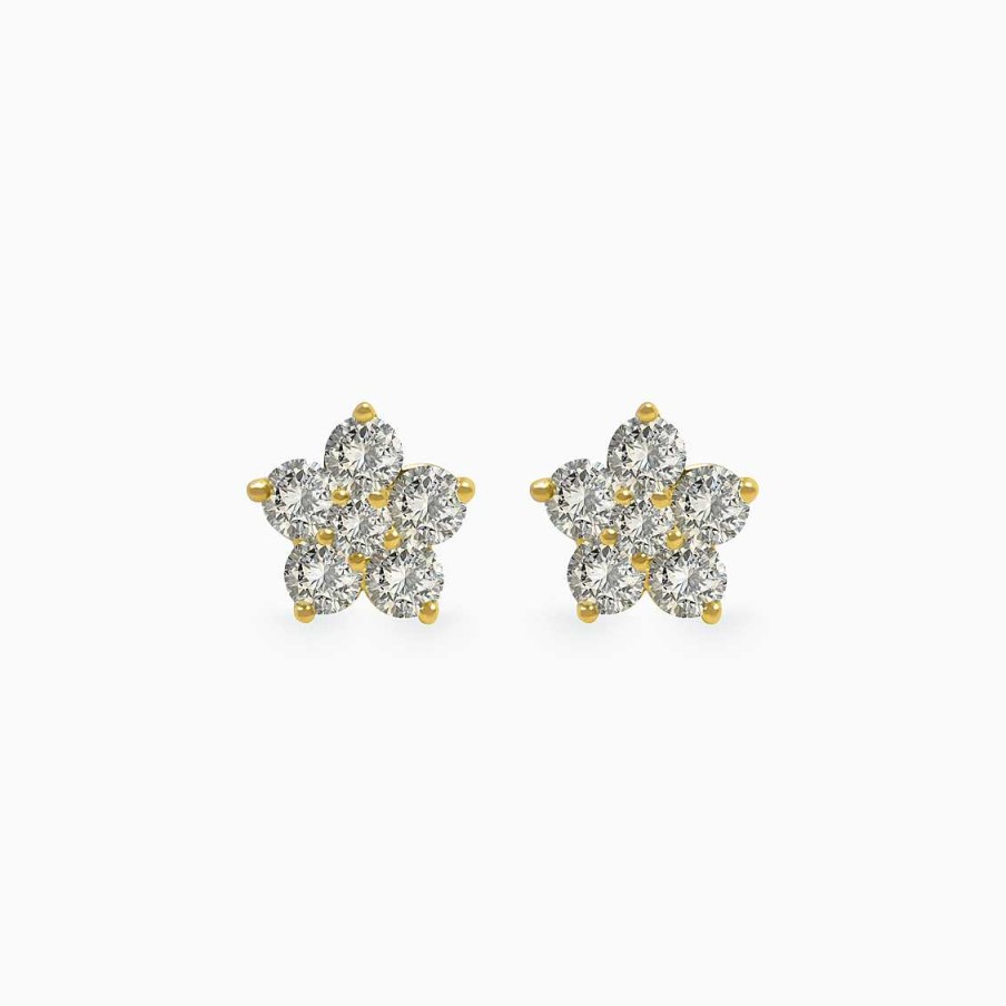 Aretes Aldo & Co | Aretes En Oro Amarillo De 18K Roseta Con Brillantes