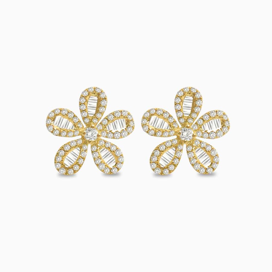 Aretes Aldo & Co | Aretes En Oro Amarillo De 18K Flor Con Brillantes