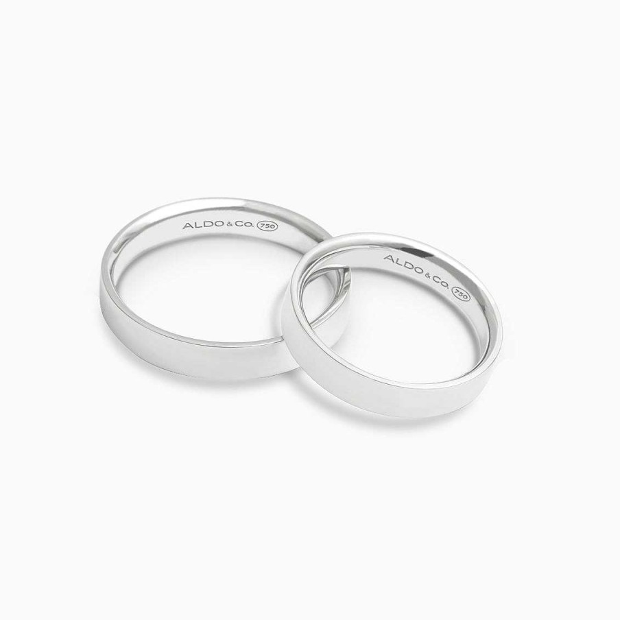 Aros De Matrimonio Aldo & Co | Alianzas En Oro Blanco De 18K