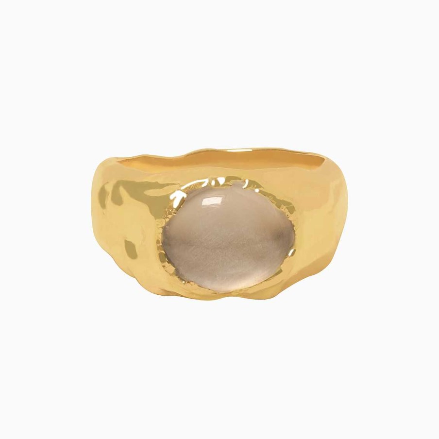 Anillos Aldo & Co | Anillo Bold Chevalier Org Nico En Oro Amarillo De 18K Con Topacio