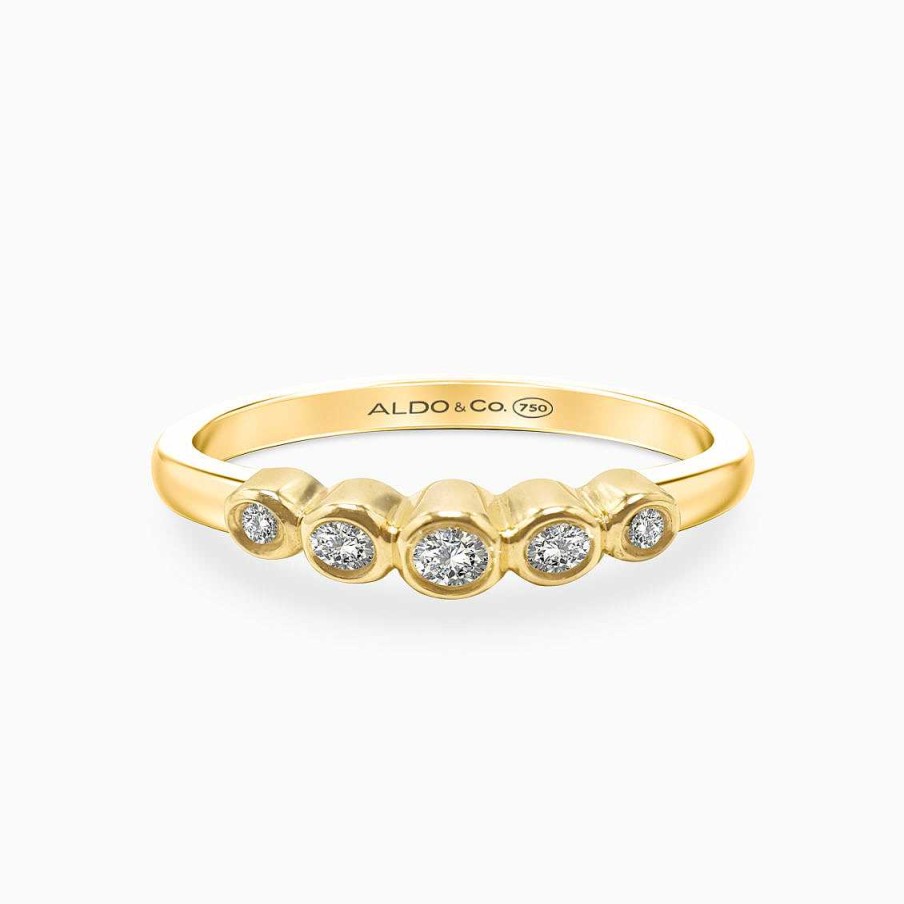 Cintillos Aldo & Co | Cintillo En Oro Amarillo De 18K Con 5 Brillantes