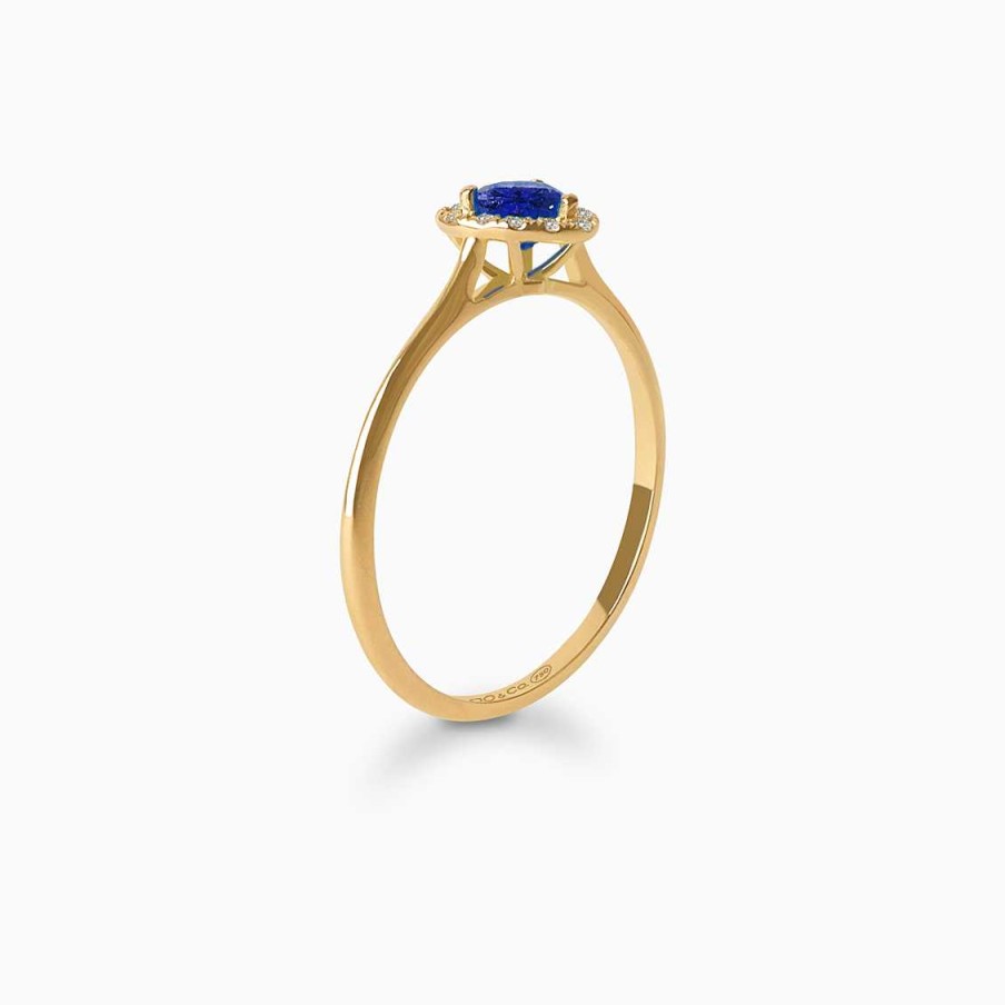 Anillos Aldo & Co | Anillo Amore En Oro Amarillo De 18K Con Zafiro Coraz N