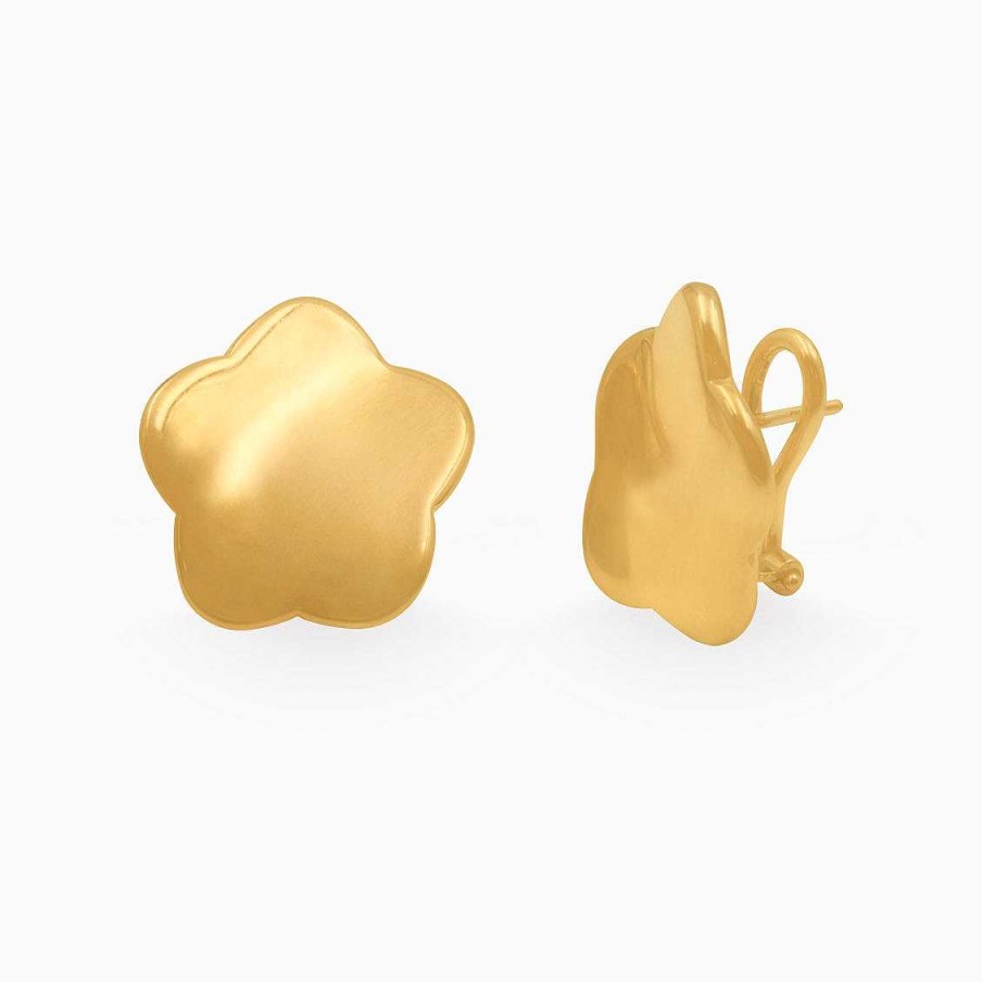 Aretes Aldo & Co | Aretes En Oro Amarillo De 18K Flor Torcida Con Clip