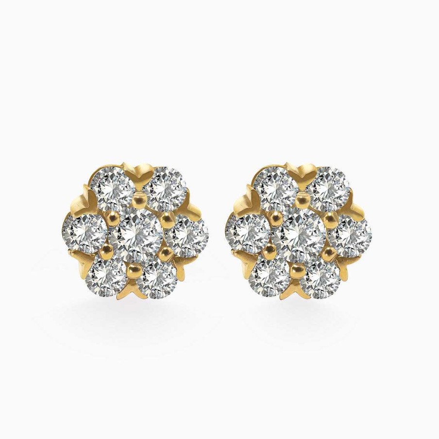 Aretes Aldo & Co | Aretes Roseta En Oro Amarillo De 18K Con Brillantes